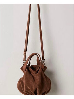 NWT Free People Suki Mini Tote Suede Brown Handbag 
Chocolate ~ Espresso~ Brown